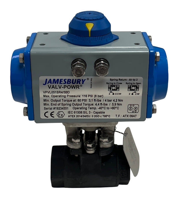 JAMESBURY 3/4'' 9FBTG 2236XTB 61 / VPVL051SR4/5BD VALV-POWR ACTUATOR SPRING NSNP
