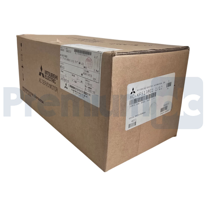 MITSUBISHI HC-KFS13BG1-1/12 / HC-KFS13 SERVO MOTOR 200W, BRAKE, GEAR 1/12 NSFS