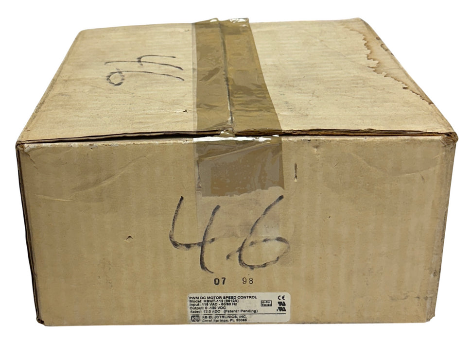 KB ELECTRONICS KBWT-112 ( 8612A ) PWM DC MOTOR SPEED CONTROL 115VAC INPUT NSPI