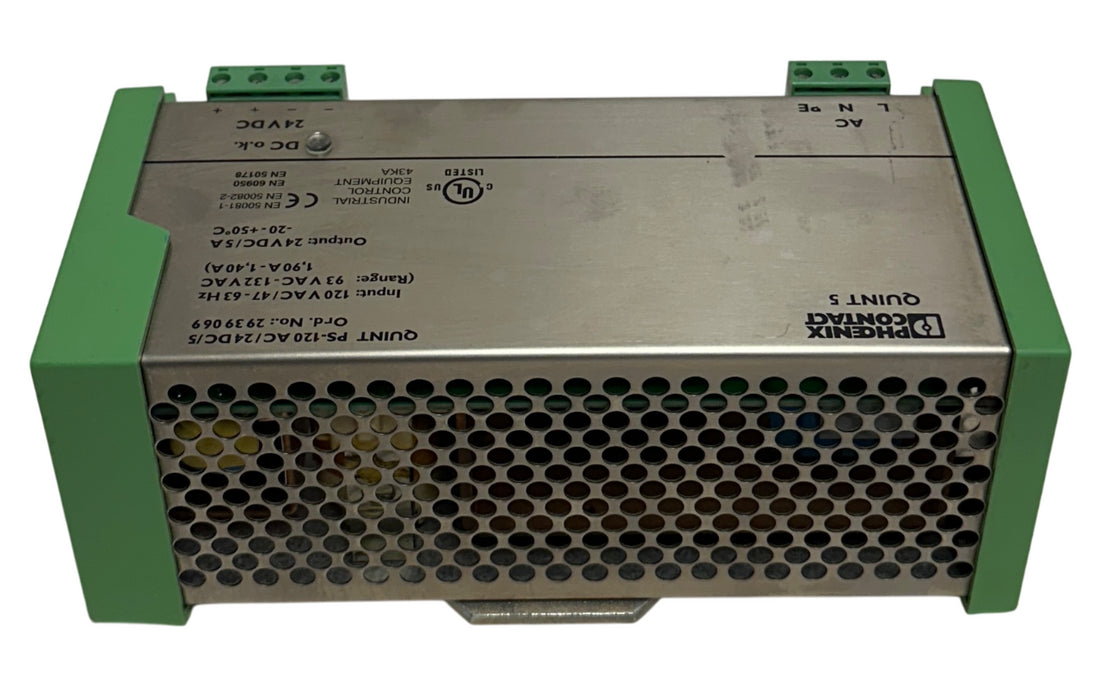 PHOENIX CONTACT QUINT PS-120AC/24DC/5 / 2939069 POWER SUPPLY 78-103-4300 USNP