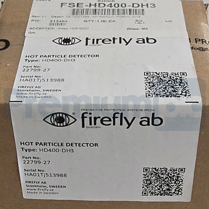 Firefly AB HD400-DH3 22799-27 SPARK / HOT PARTICLE DETECTOR FSE-HD400-DH3 NSFS