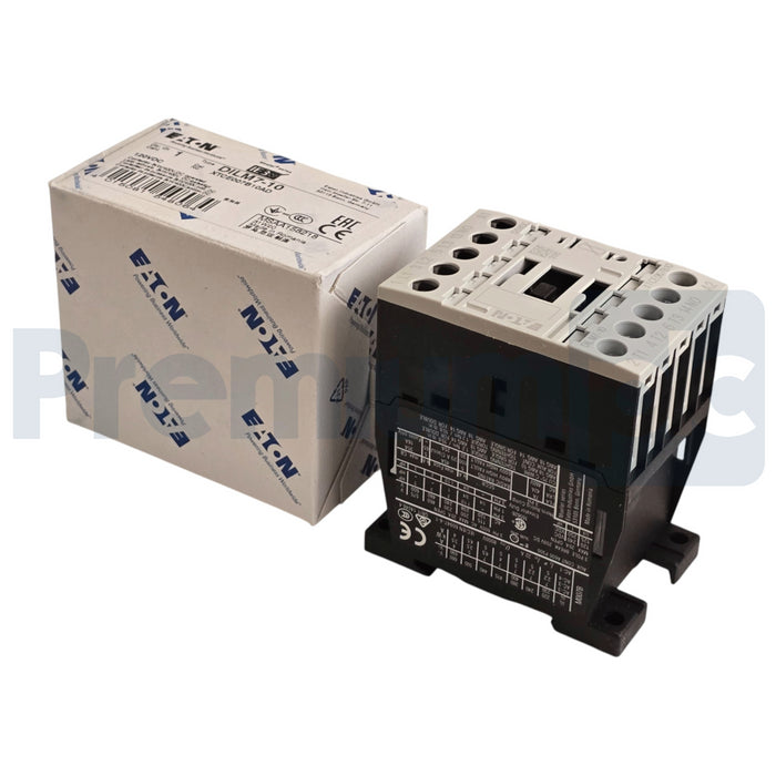 EATON XTCE007B10AD - DILM7-10 XT IEC CONTACTOR 7A, 120V DC COIL, 3P DILM710 NSMP