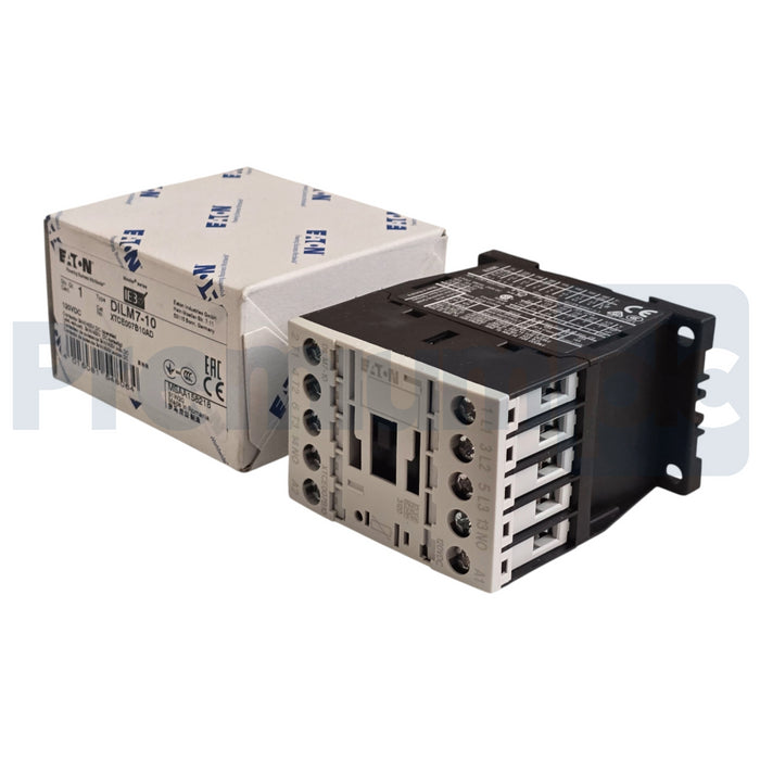 EATON XTCE007B10AD - DILM7-10 XT IEC CONTACTOR 7A, 120V DC COIL, 3P DILM710 NSMP