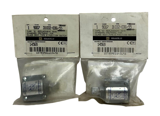 2 SQUARE D CLASS 9007 31032-036-55 / 3103203655 TYPE 'B' REPLACEMENT HEAD NSFS