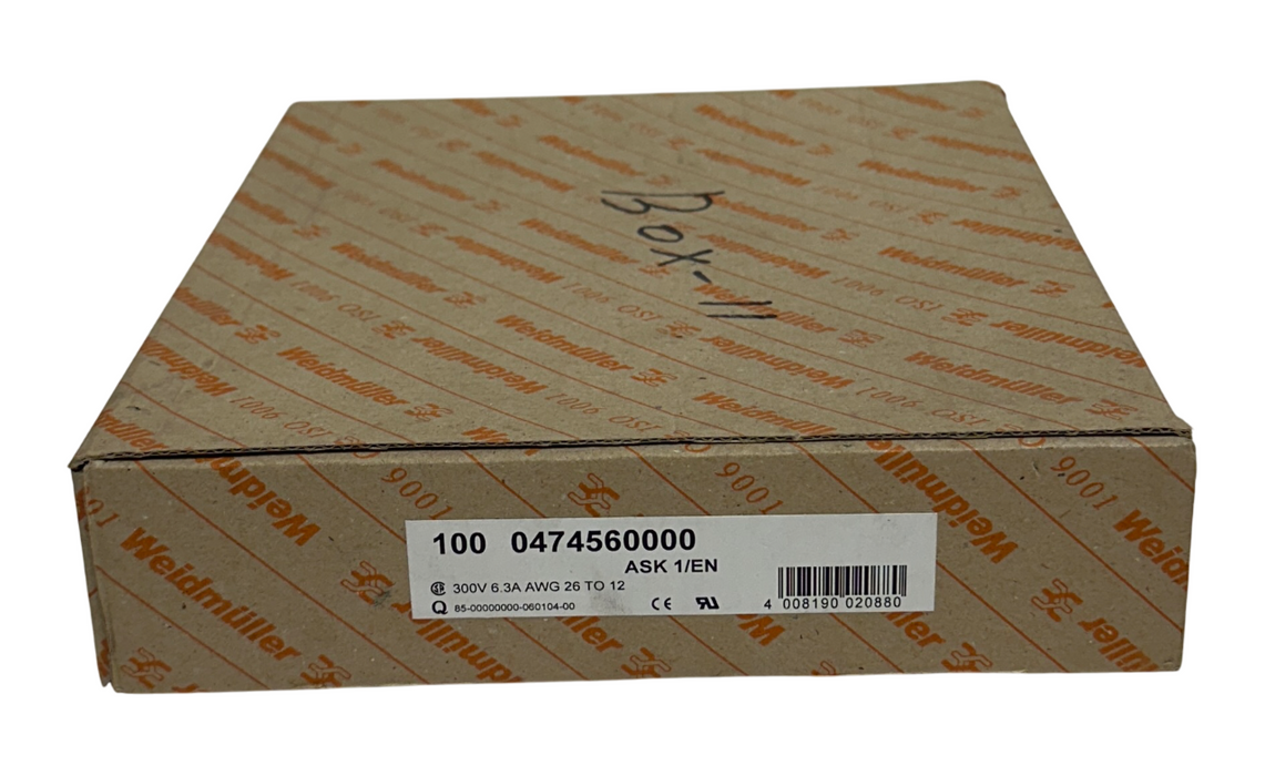 89 WEIDMULLER ASK 1/EN / 0474560000 FUSE TERMINAL BLOCKS 300V 6.3A 26-12AWG NSMP