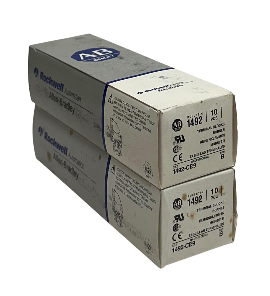 20 ALLEN BRADLEY 1492-CE9 /B BULLETIN 1492 TERMINAL BLOCKS 10A 600V WHITE NSMP