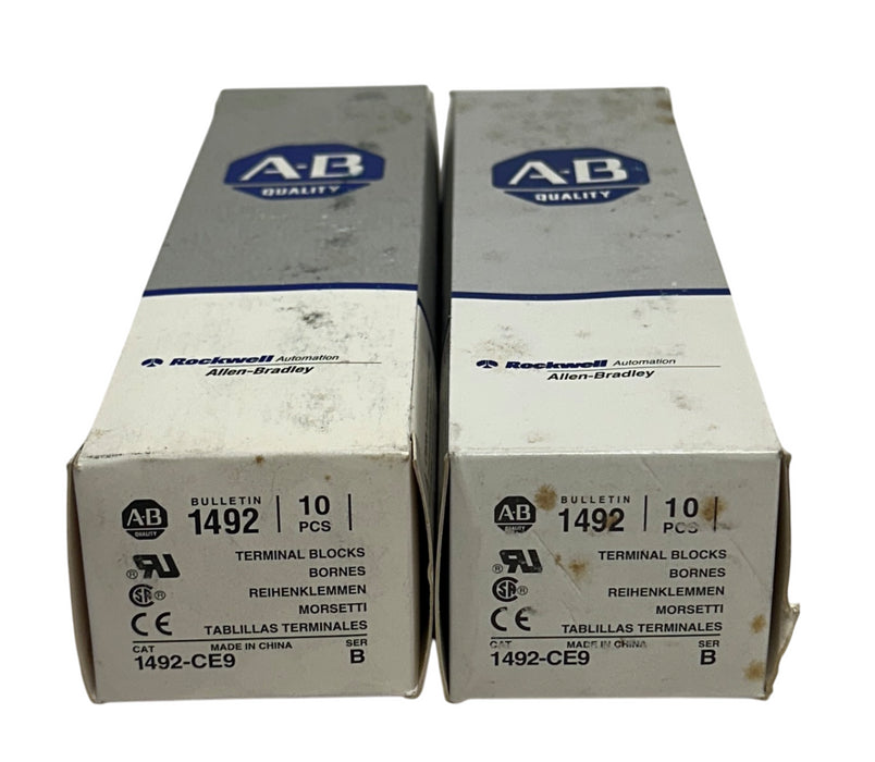 20 ALLEN BRADLEY 1492-CE9 /B BULLETIN 1492 TERMINAL BLOCKS 10A 600V WHITE NSMP