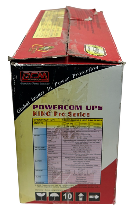 POWERCOM UPS KIN-525AP / KIN525AP KING Pro Series EMERGENCY POWER BACKUP NSMP
