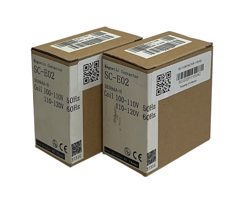 2 FUJI ELECTRIC SC-E02P-110VAC / SC-E02-110VAC / SC-E02 CONTACTORS SE09AA-H NSMP