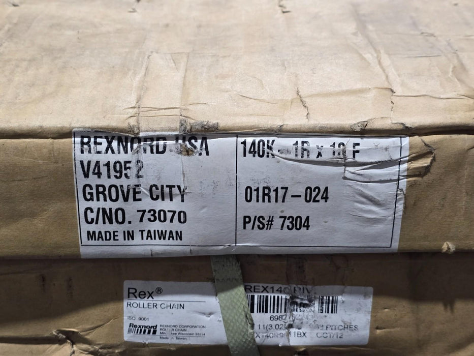 REX REXNORD REX140R9F11BX ROLLER CHAIN REX 140 RIV 9F11" BX 68 PITCHES NSMP