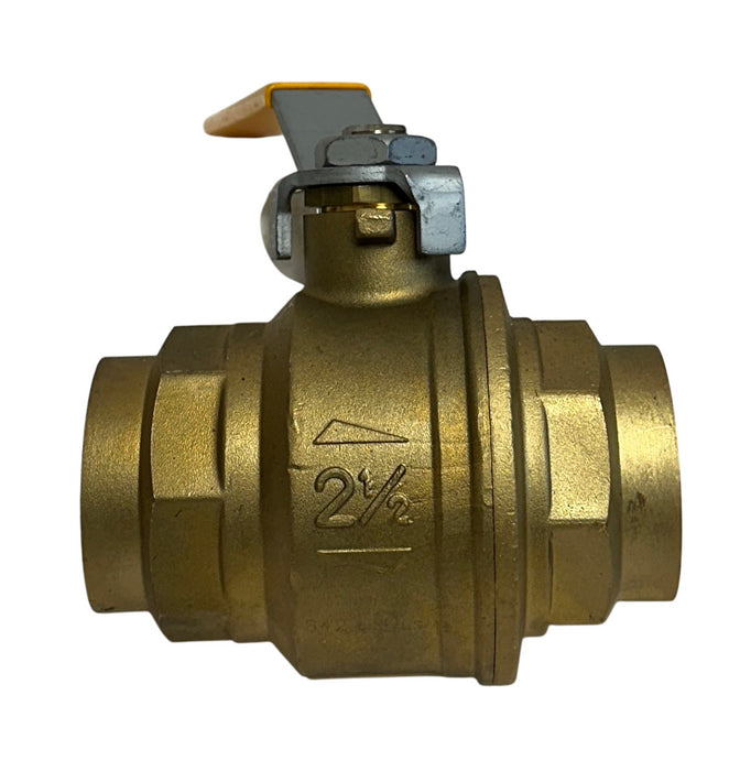RuB INC S.42 / S42 SOLDER-ENDS BALL VALVE 2-1/2'' 450CWP PN30 MS58 BRASS NSNP