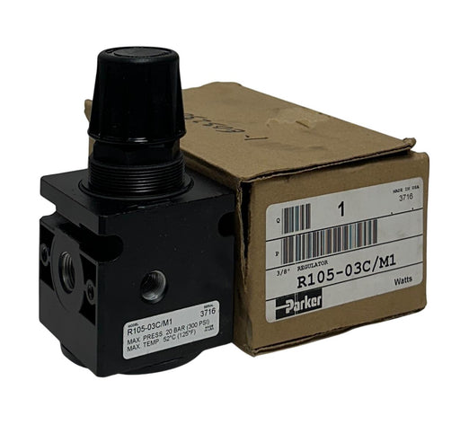 PARKER R105-03C/M1 / R10503CM1 PNEUMATIC REGULATOR 20BAR (300PSI) 3/8'' NSMP