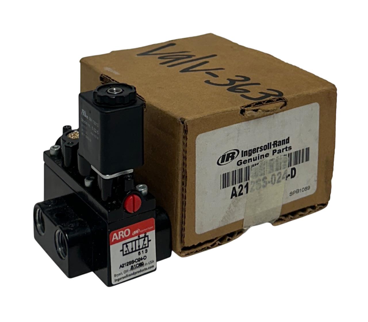 Ingersoll-Rand ARO A212SS-024-D / A212SS024D SOLENOID CONTROL VALVE 24VDC NSMP