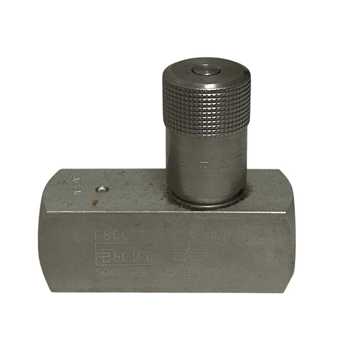 PARKER F800SS HYDRAULIC IN-LINE FLOW CONTROL VALVE Colorflow F SERIES SS NSMP