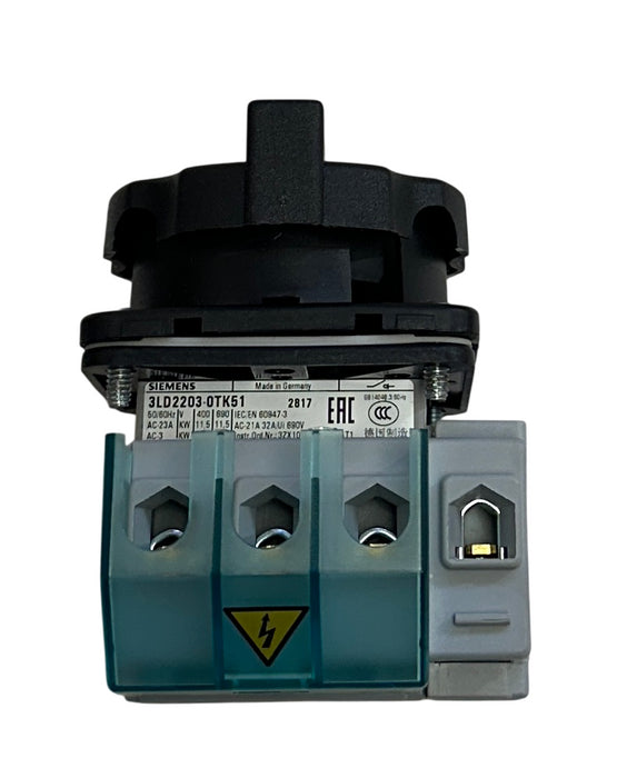 SIEMENS 3LD2203-0TK51 / 3LD22030TK51 DISCONNECT SWITCH ON-OFF 23A 50/60Hz NSNP