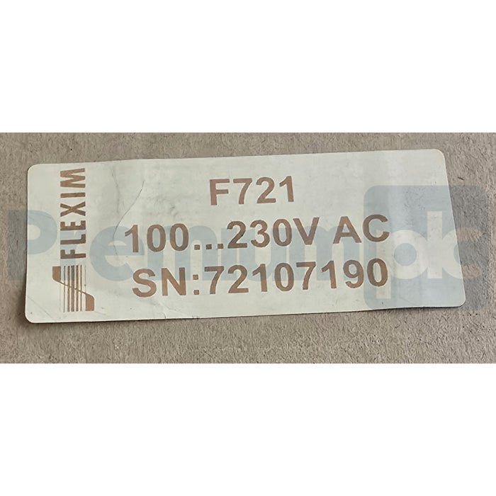 EMERSON / FLEXIM FLUXUS F721 ULTRASONIC FLOWMETER LIQUID 2-CHANNEL 100-230V NSMP