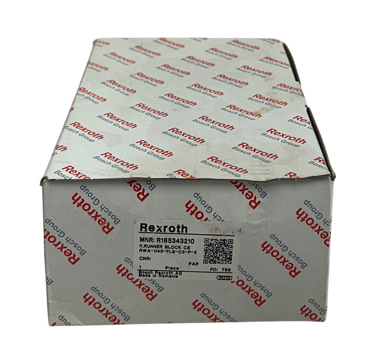 BOSCH REXROTH RWA-045-FLS-C3-P-2 / R185343210 LINEAR ROLLER RUNNER BLOCK NSMP
