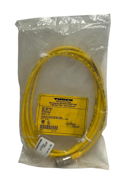 TURCK KB 3T-2 / U2411-0 MICROFAST CORDSET SINGLE-ENDED FEMALE 2M LENGTH NSFS