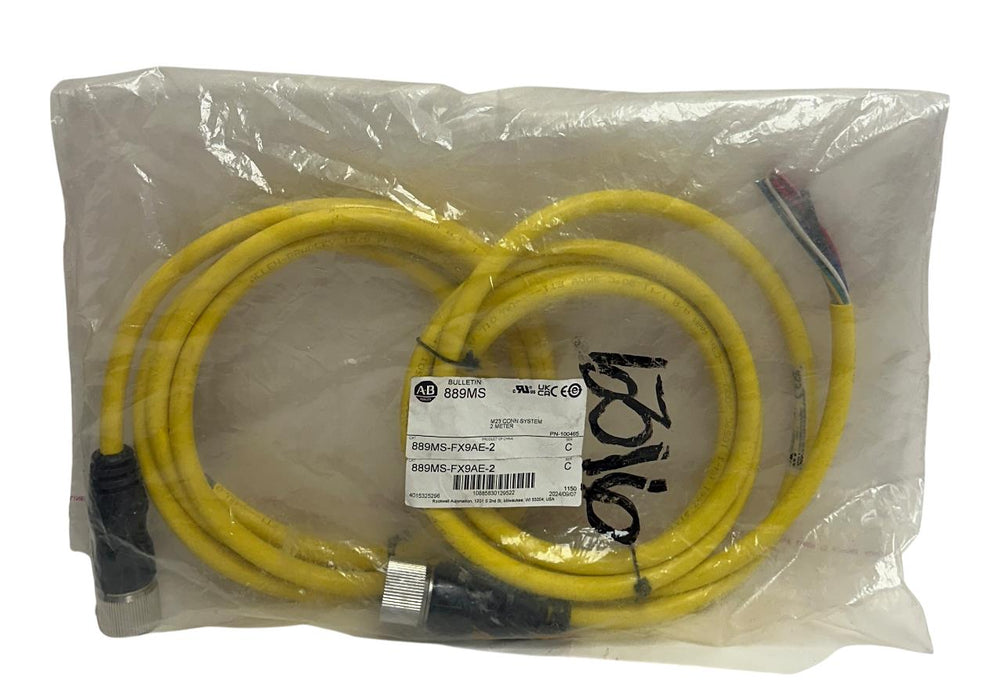 2 ALLEN BRADLEY 889MS-FX9EA-2 /C BULLETIN 889MS CORDETS / PATCH CORD M23 2M NSMP
