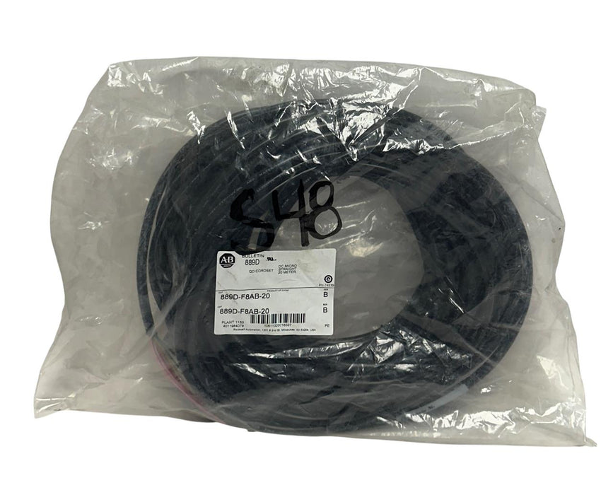 ALLEN BRADLEY 889D-F8AB-20 /B DC MICRO QD CORDSET STRAIGHT 20M LENGTH 8-PIN NSMP