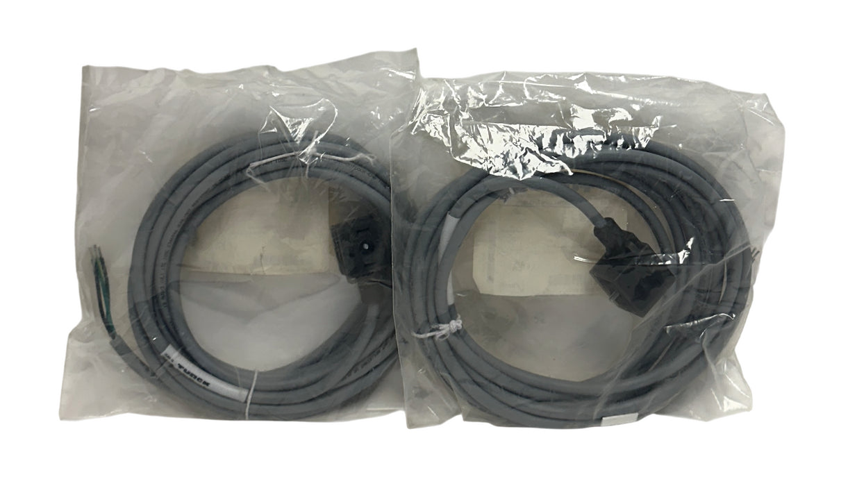 2 TURCK VAS 22-B653-4M / U1201-16 SINGLE-ENDED CORDSETS LED VERSION 24-48V NSFS