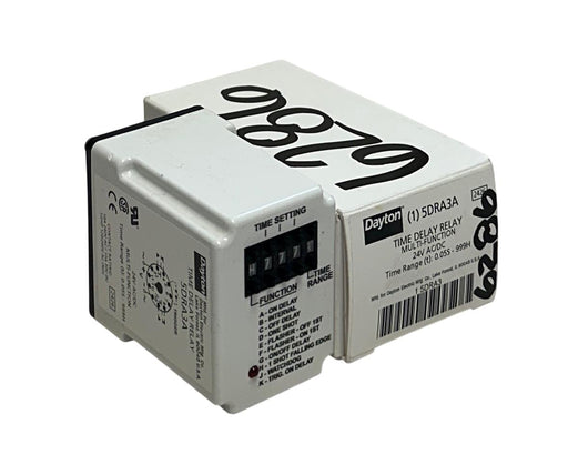 DAYTON 5DRA3A MULTI-FUNCTION TIME DELAY RELAY 24VAC/DC 0.5S-999H RANGE NSMP