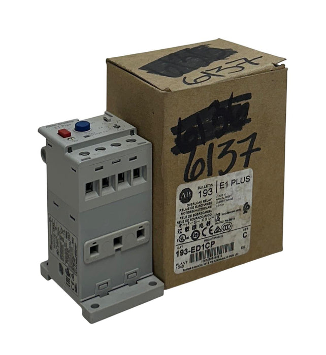 ALLEN BRADLEY 193-ED1CP /C E1 Plus OVERLOAD RELAY CLASS 10 1.0-5.0A MANUAL NSMP