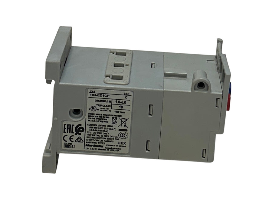 ALLEN BRADLEY 193-ED1CP /C E1 Plus OVERLOAD RELAY CLASS 10 1.0-5.0A MANUAL NSMP