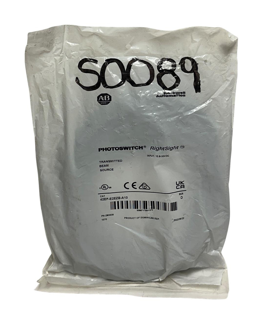 ALLEN BRADLEY 42EF-E2EZB-A10 /D PHOTOSWITCH RightSight BEAM SOURCE 10.8-30V NSFS