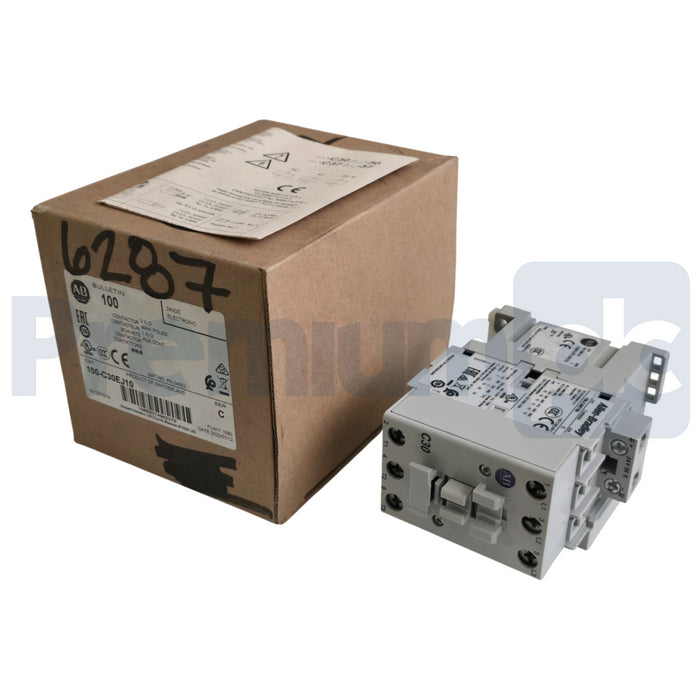 Allen Bradley 100-C30EJ10 /C 100-C IEC Contactor 30A 3P 24V DC Coil 1 N.O. NSMP