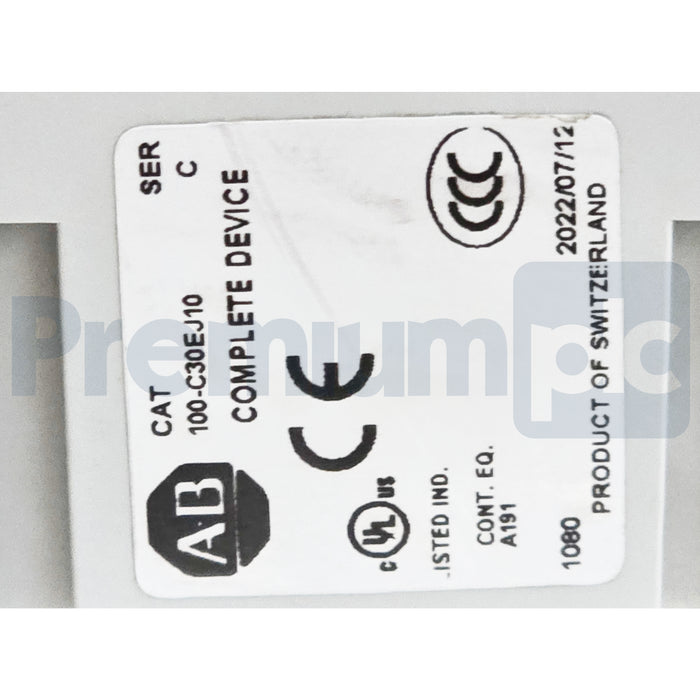 Allen Bradley 100-C30EJ10 /C 100-C IEC Contactor 30A 3P 24V DC Coil 1 N.O. NSMP