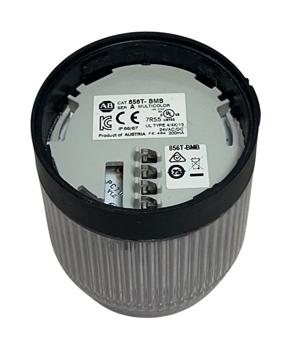 ALLEN BRADLEY 856T-BMB /A BULLETIN 856T LED MULTICOLOR BEACON 24VAC/DC NSMP