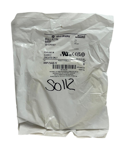 ALLEN BRADLEY 889P-F4AB-10 /B BULLETIN 889P PICO QD CORDSET 4-PIN STRAIGHT NSFS