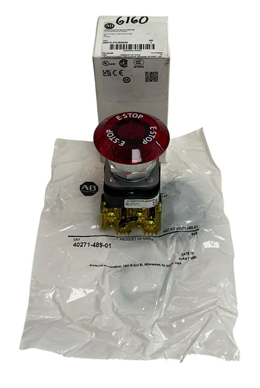 ALLEN BRADLEY 800TC-FXJE6A5S /T 30mm PUSH-PULL DEVICE 800T PUSH BUTTON RED NSMP
