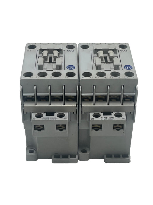 2 ALLEN BRADLEY 100-C09*10 /A IEC CONTACTOR 3P 9A, 110/120V COIL 100-C09D10 USPI