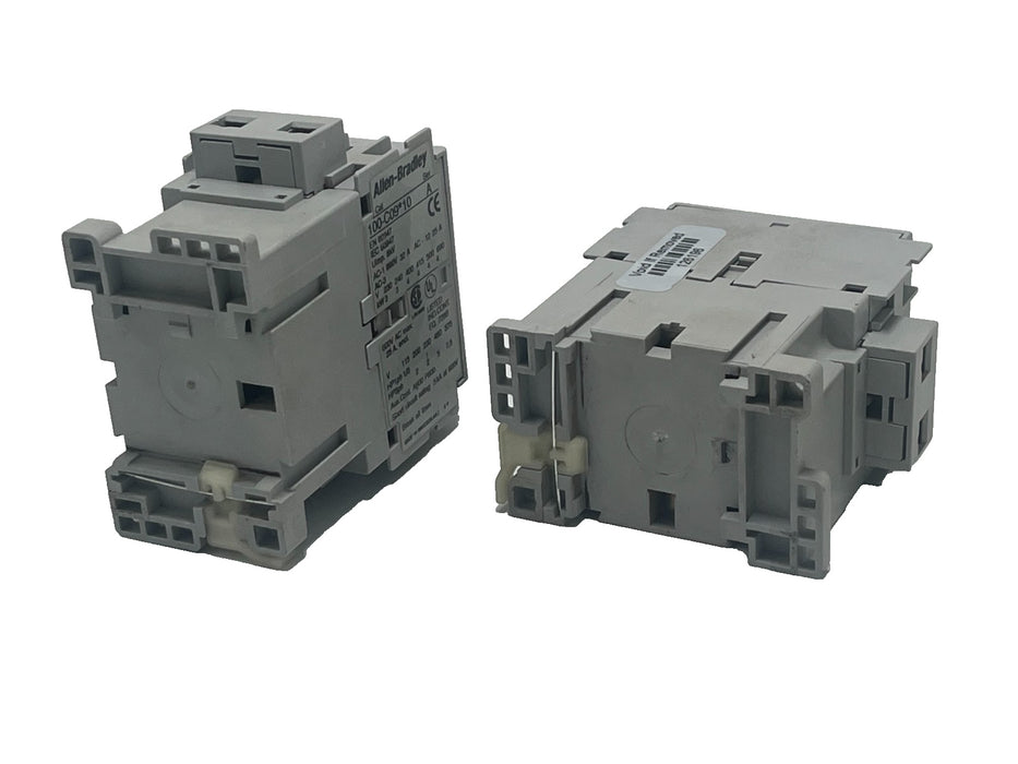 2 ALLEN BRADLEY 100-C09*10 /A IEC CONTACTOR 3P 9A, 110/120V COIL 100-C09D10 USPI