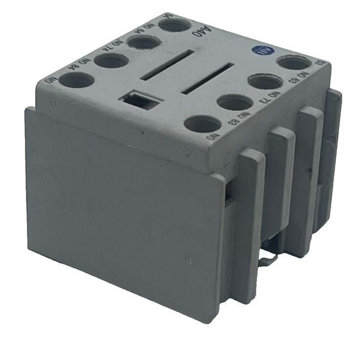 LOT OF 4 Allen Bradley 100-FA40 SER A Auxiliary Contact Block 100-F 10A 600V