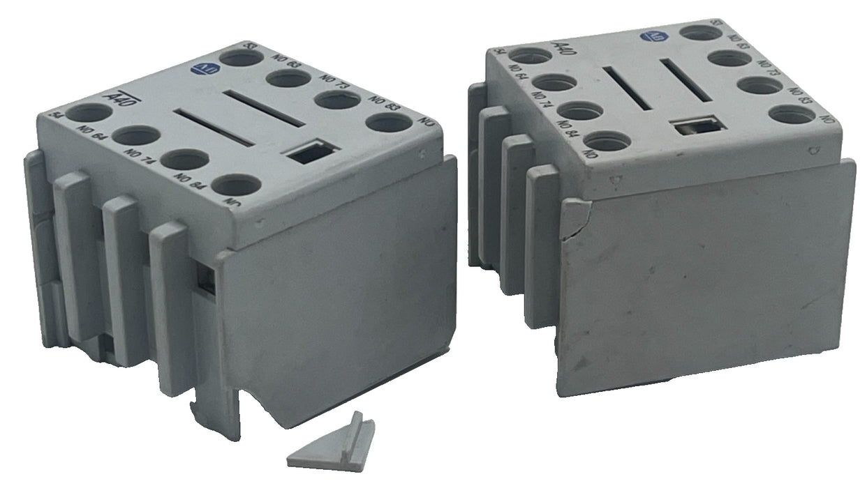 LOT OF 4 Allen Bradley 100-FA40 SER A Auxiliary Contact Block 100-F 10A 600V