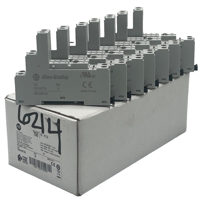 LOT OF 7 ALLEN BRADLEY 700-HN123 SER A RELAY SOCKETS MINIATURE 8PIN NSMP