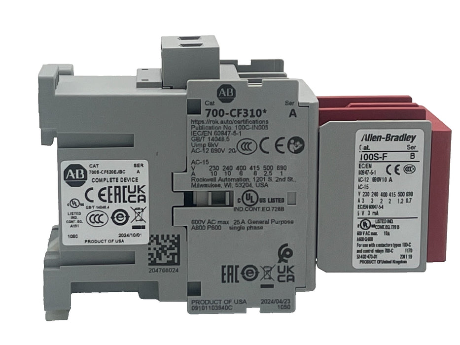 Allen-Bradley 700S-CF620EJBC /A Guardmaster Safety Control Relay 24VDC NSMP