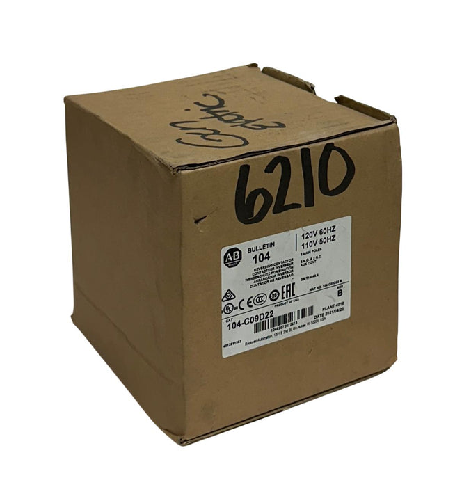 Allen Bradley 104-C09D22/B 104-C IEC Reversing Contactor 9A 110/120V Coil NSMP