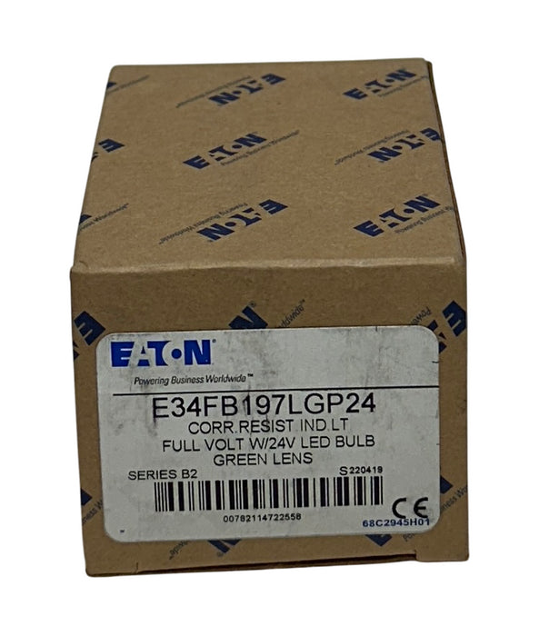 EATON E34FB197LGP24 CORROSION RESISTANT INDICATOR LIGHT SERIES B2 GREEN 24V NSMP