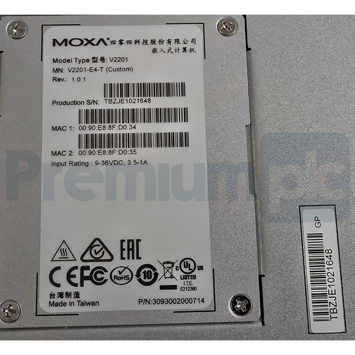 MOXA V2201-E4-T (Custom) V2201 DIN-rail x86 Computer IPC Intel Atom E3845 NSMP