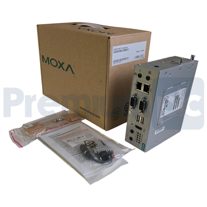 MOXA V2201-E4-T (Custom) V2201 DIN-rail x86 Computer IPC Intel Atom E3845 NSMP