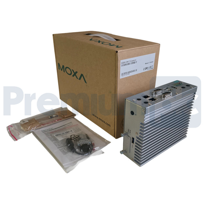 MOXA V2201-E4-T (Custom) V2201 DIN-rail x86 Computer IPC Intel Atom E3845 NSMP