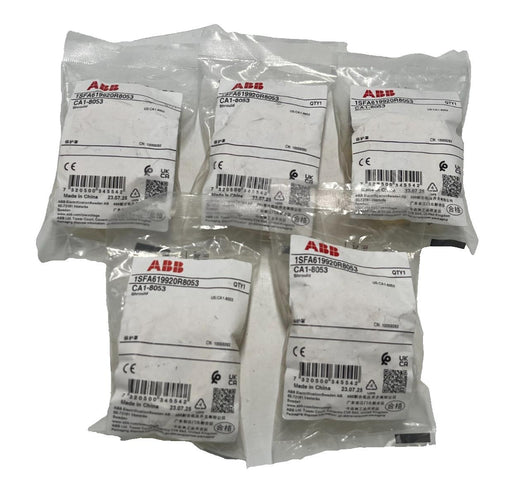 LOT OF 5 ABB 1SFA619920R8053 CA1‑8053 YELLOW SHROUD FOR EMERGENCY STOP BUTTON
