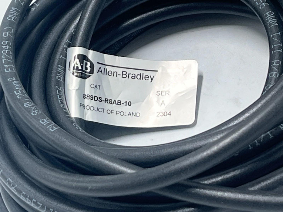 Allen-Bradley 889DS-R8AB-10 Ser A DC Micro M12 Cordset Cable 8Pin R/A Female 10m