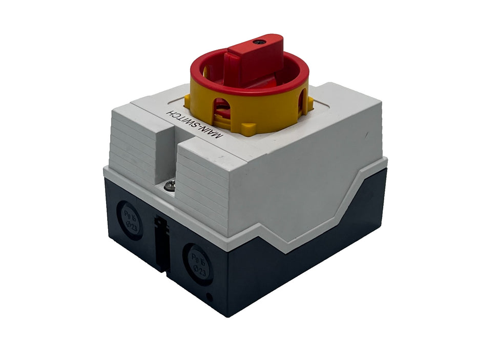 BACO TS3XV483A Rotary Disconnect Switch 3Pole 20A/32A Panel Mount On/Off YEL/RED