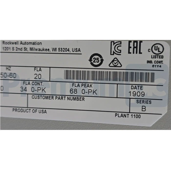 Allen-Bradley 2098-DSD-HV150X /B Ultra 3000i Servo Drive 15kW 480V FW 1.60 NSNP