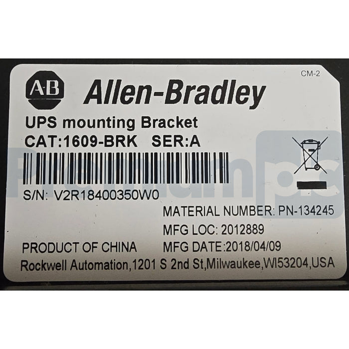 Allen Bradley 1609-BRK /A 1609 Power Supply 2-Screw UPS Mounting Bracket NSMP